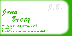 jeno bretz business card